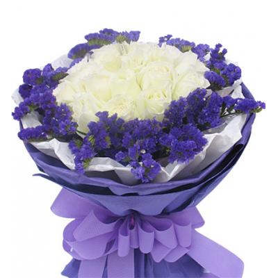 相遇----16枝白玫瑰